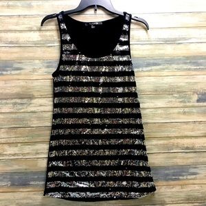 Sequin Striped Forever 21 Tank Top